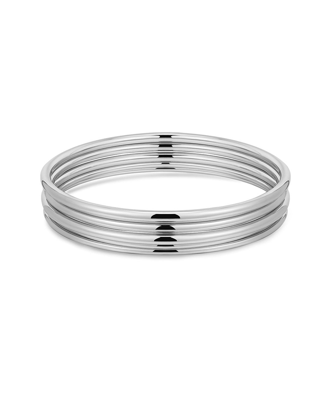 The Sophia Bangle Set | Silver