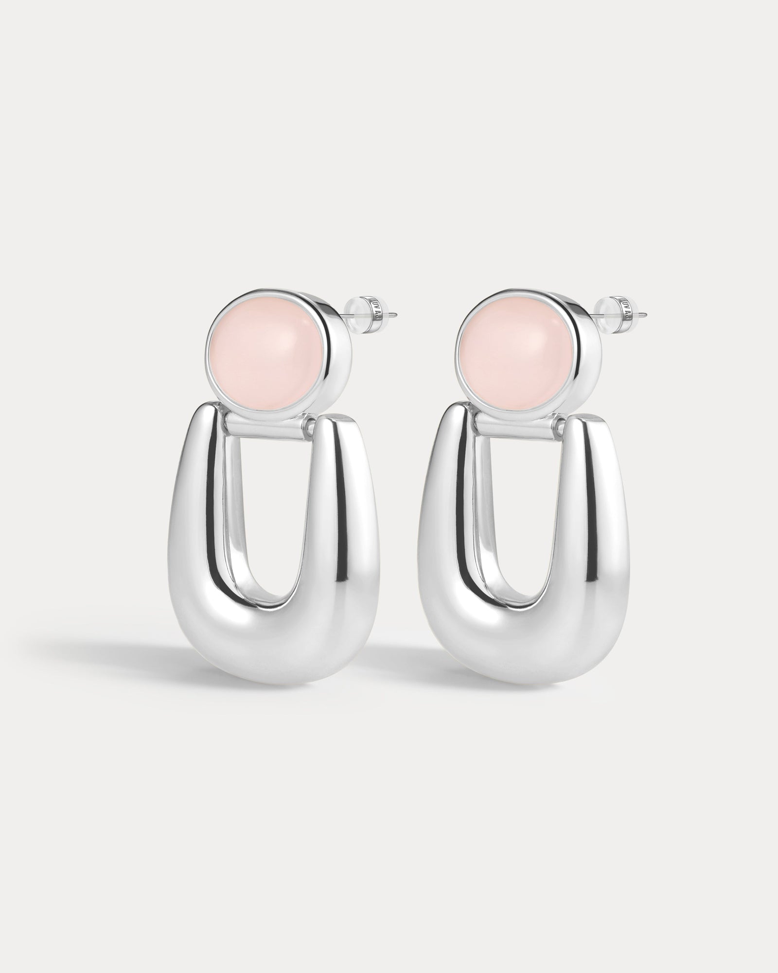 The Rose Quartz Rio Earrings | Rose Quartz | Silver