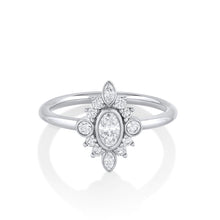 Women | The Scarlette Compass Engagement Ring | 14k White Gold