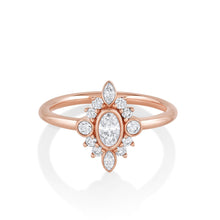 Women | The Scarlette Compass Engagement Ring | 14k Rose Gold