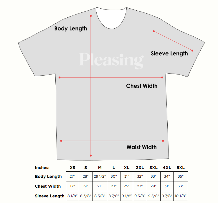 Product size guide