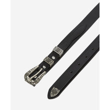 Thin Smooth Leather Belt | Women | Black