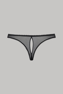 Openable thong - Accroche Coeur | Black