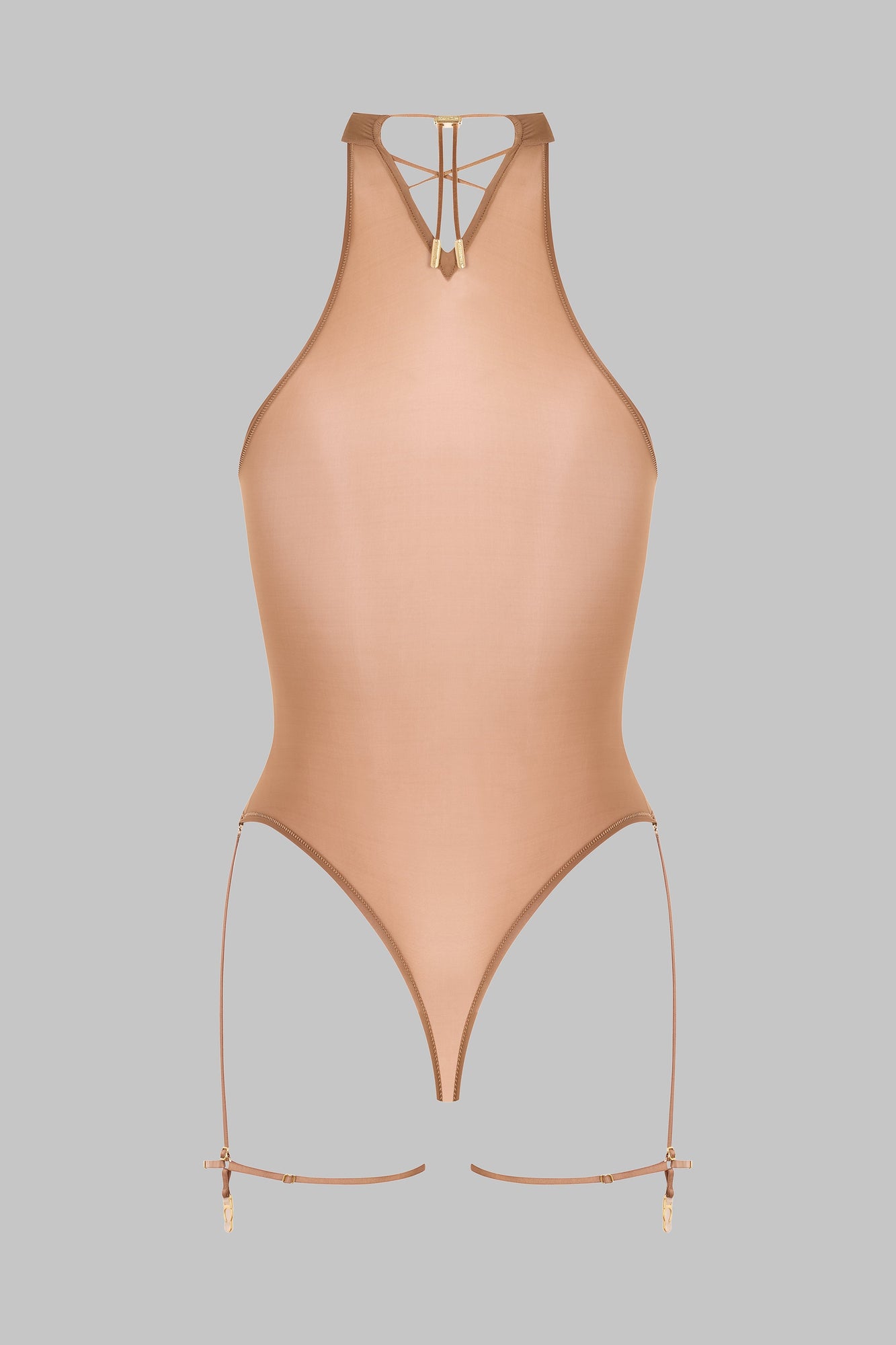 Halter Neck Thong Bodysuit - French Kiss Light