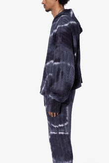 Tie Dye Cable Knit Hoodie | Black