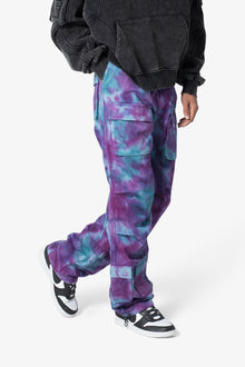 Tie Dyed Cargo Pants | Purple x Pink