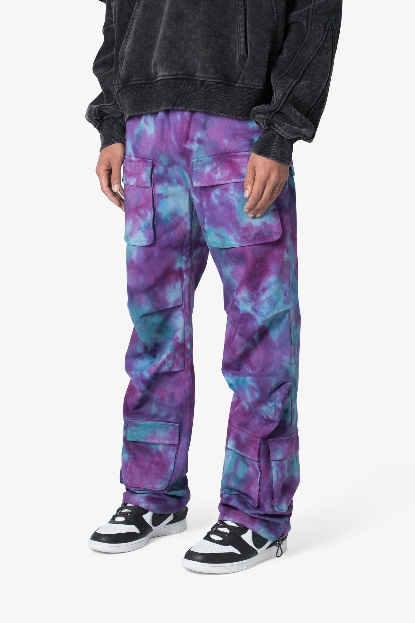 Tie Dyed Cargo Pants | Purple x Pink