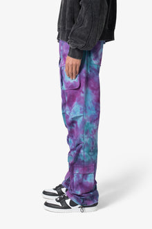 Tie Dyed Cargo Pants | Purple x Pink