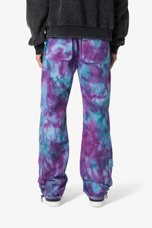 Tie Dyed Cargo Pants | Purple x Pink