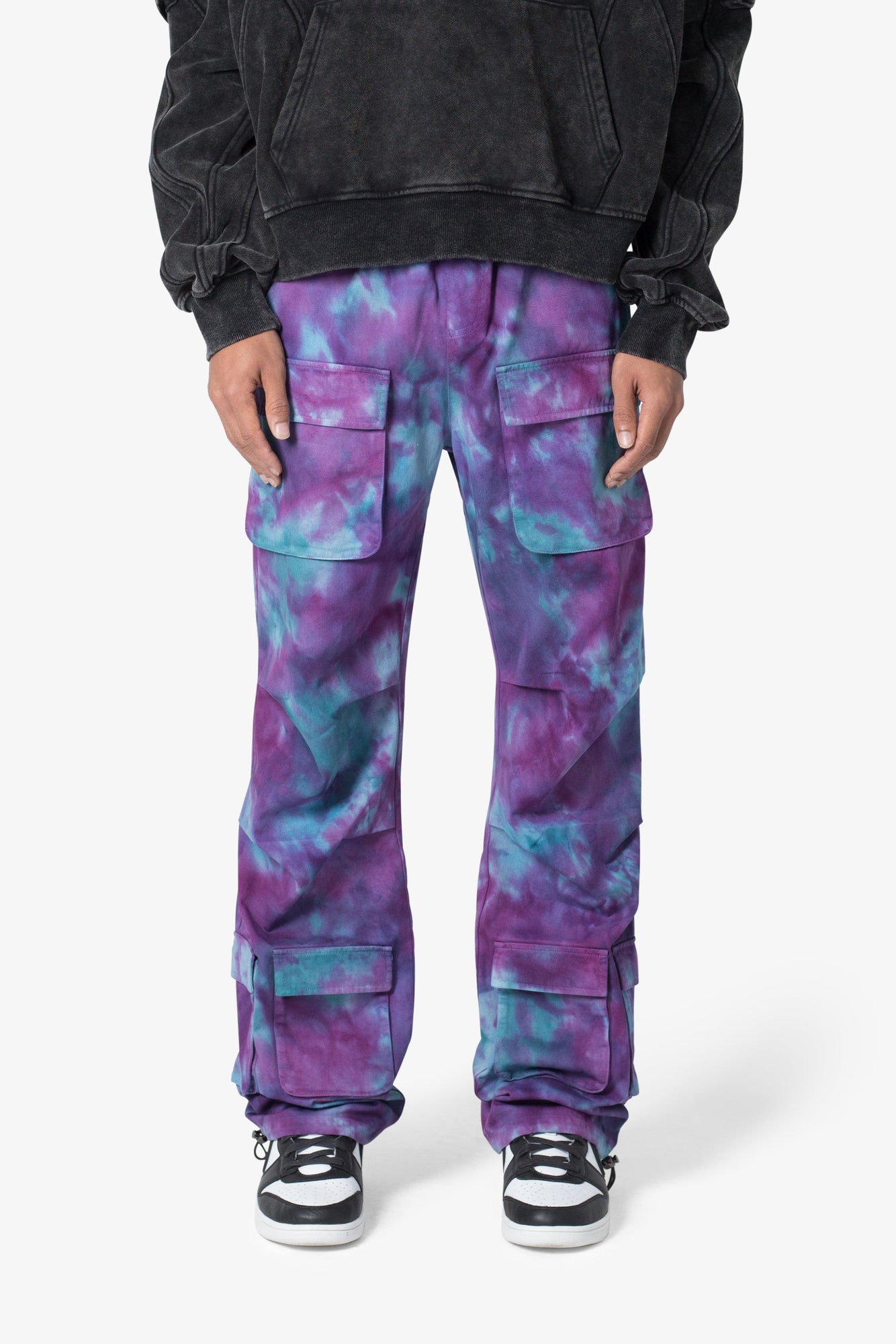 Tie Dyed Cargo Pants | Purple x Pink