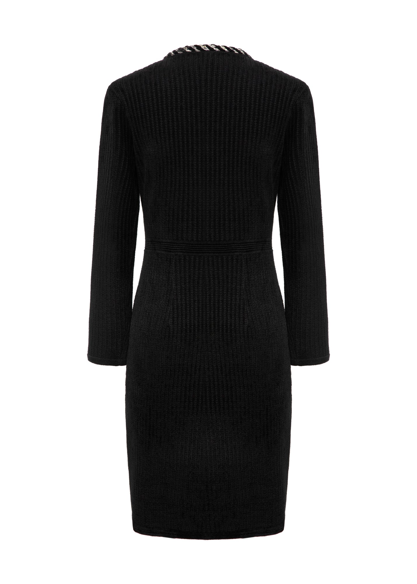 Trimmed Knit Dress | Black