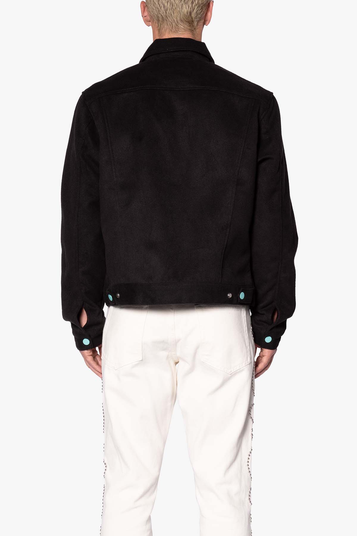 Turquoise Wool Jacket | Black