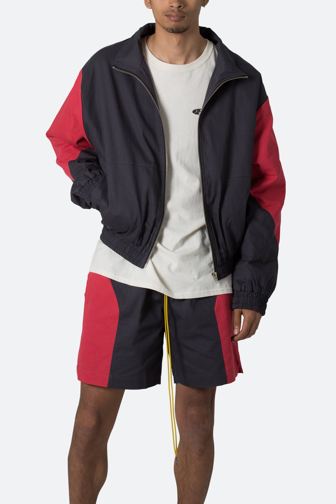 Twill Racing Jacket | Black x Red