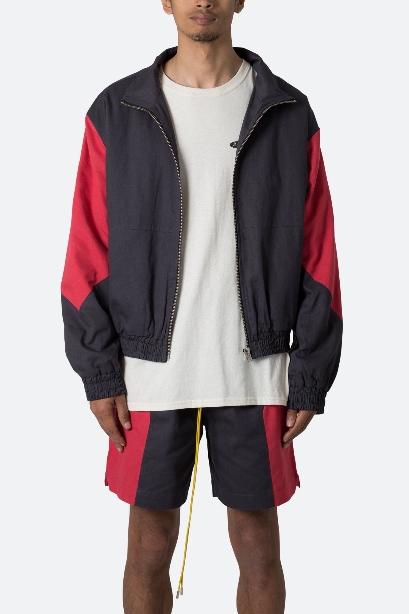 Twill Racing Jacket | Black x Red