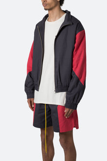 Twill Racing Jacket | Black x Red