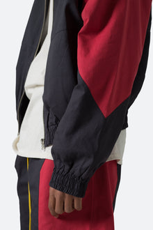 Twill Racing Jacket | Black x Red