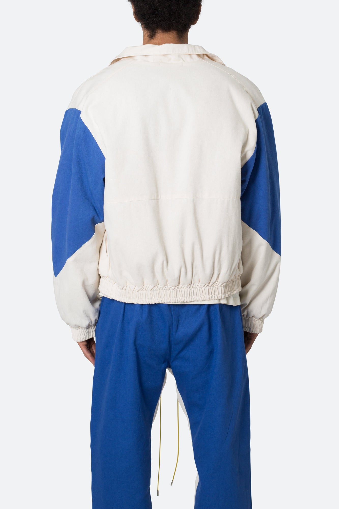Twill Racing Jacket | Blue x Natural