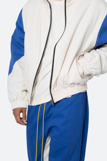 Twill Racing Jacket | Blue x Natural