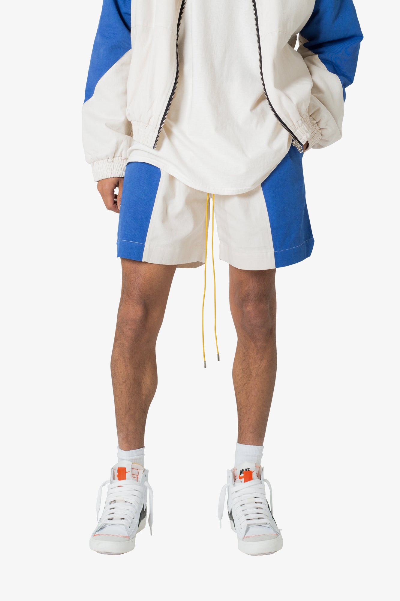 Twill Racing Shorts | Blue x Natural