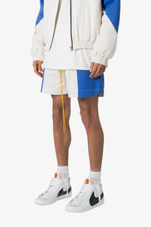 Twill Racing Shorts | Blue x Natural