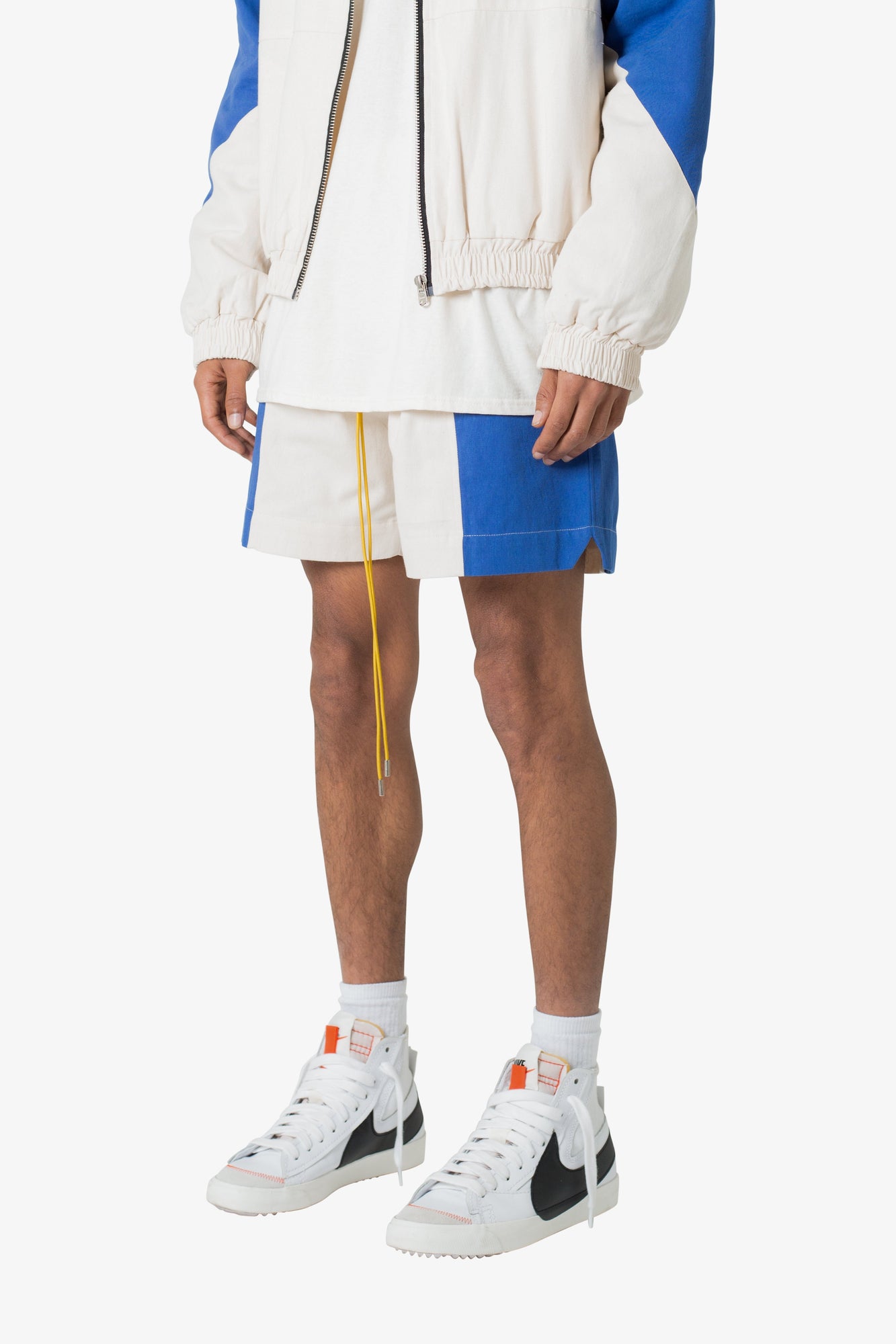 Twill Racing Shorts | Blue x Natural