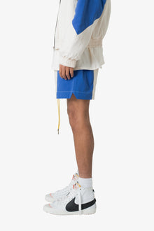 Twill Racing Shorts | Blue x Natural