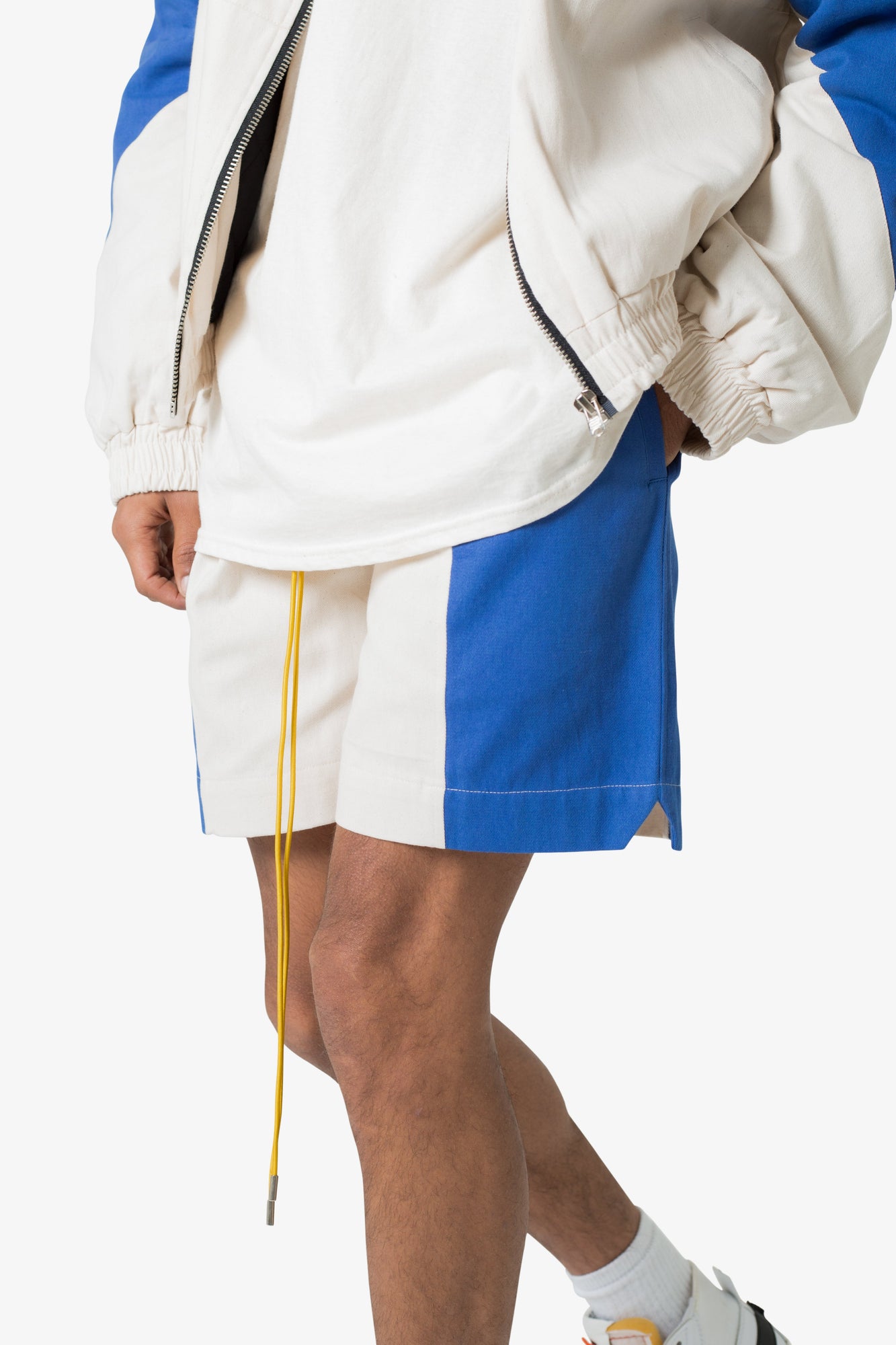 Twill Racing Shorts | Blue x Natural