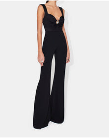 Twisted Bustier Jumpsuit | Black