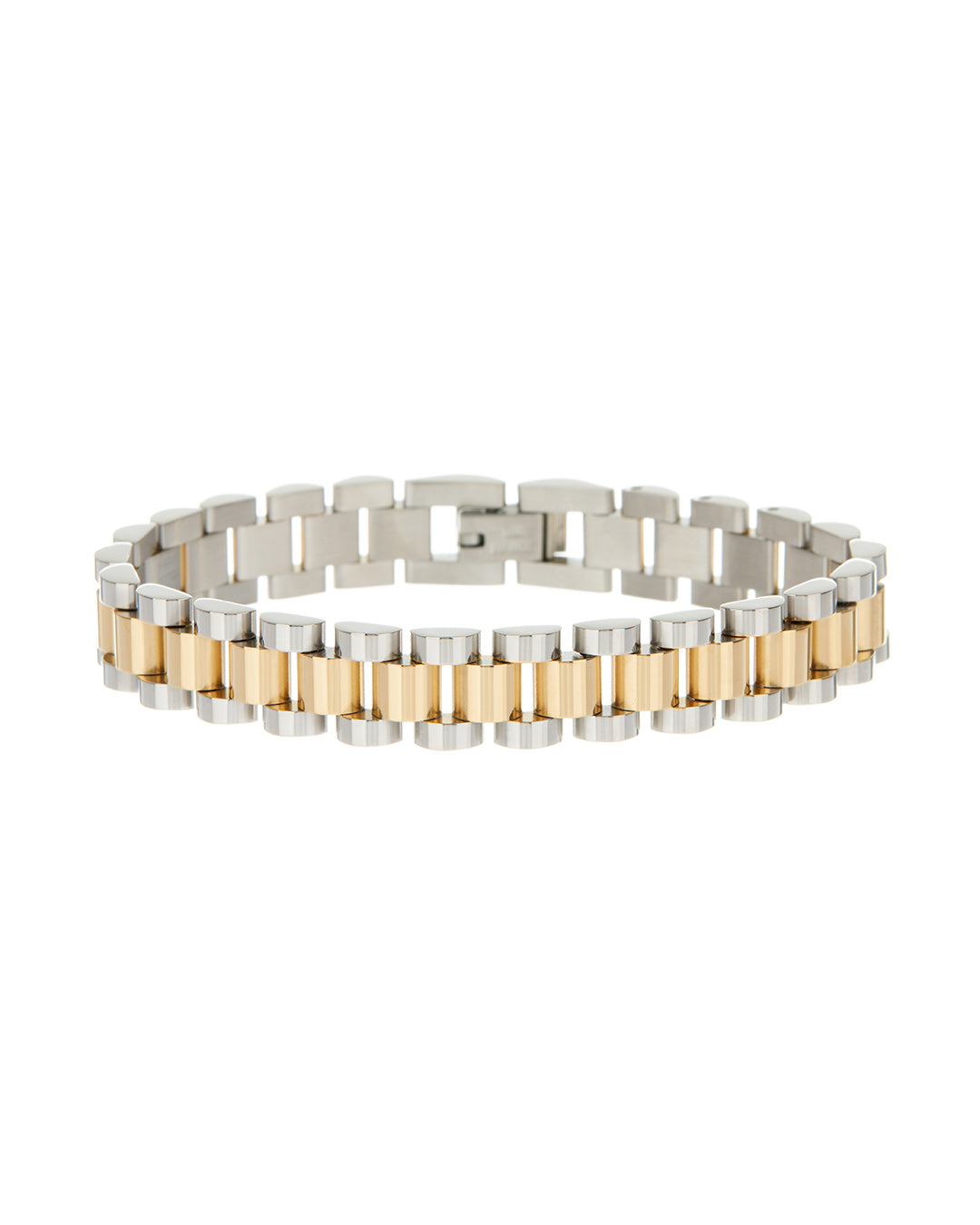 Two - toned Timepiece Bracelet | Plated Gold & Silver