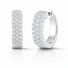 1.00 CT Round Natural Diamond | Hoop Earrings | 14K White Gold | H Color | VS-I Clarity