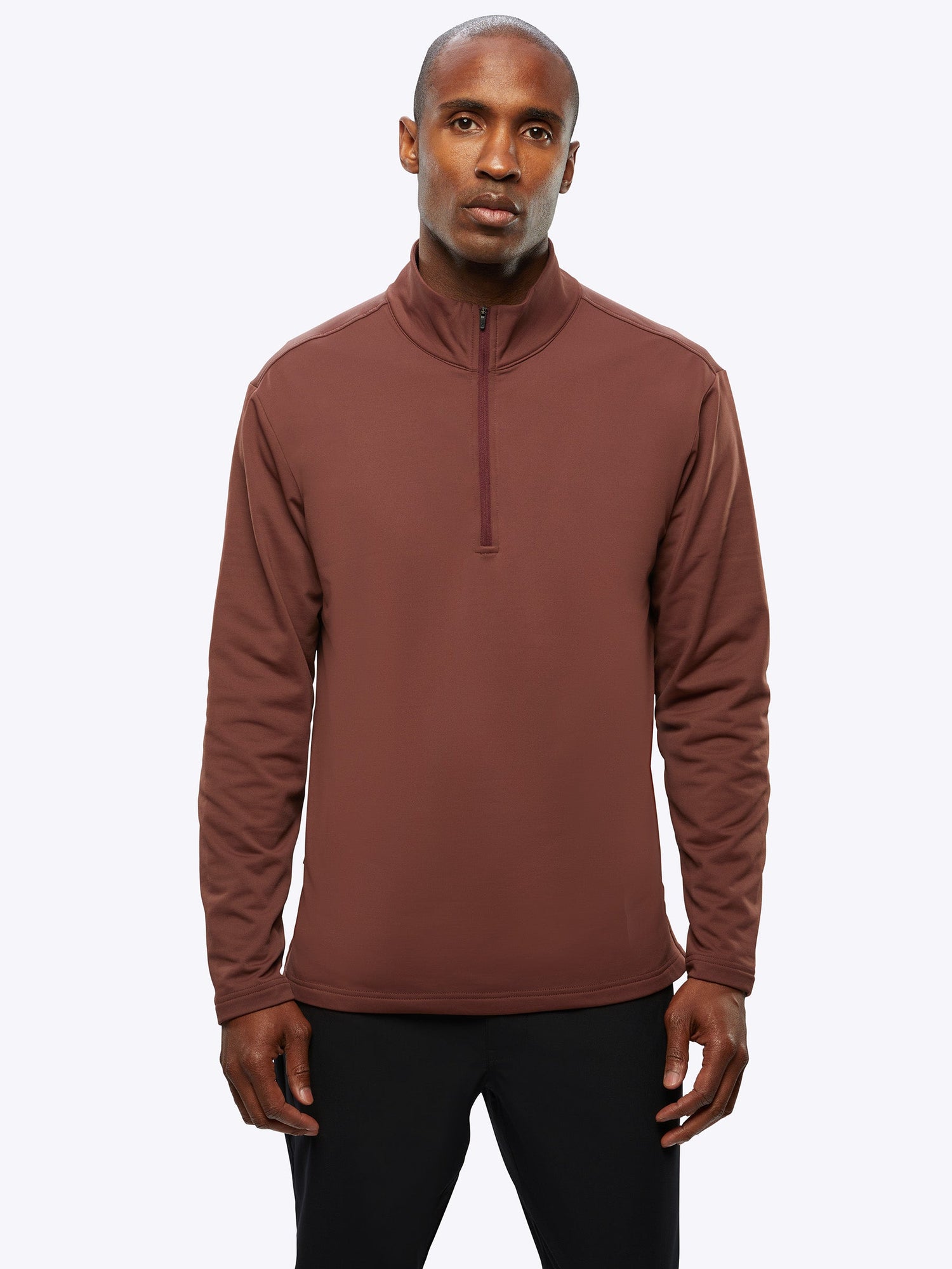 Mens | COZ Signature-Fit Fleece Q-Zip | Umber
