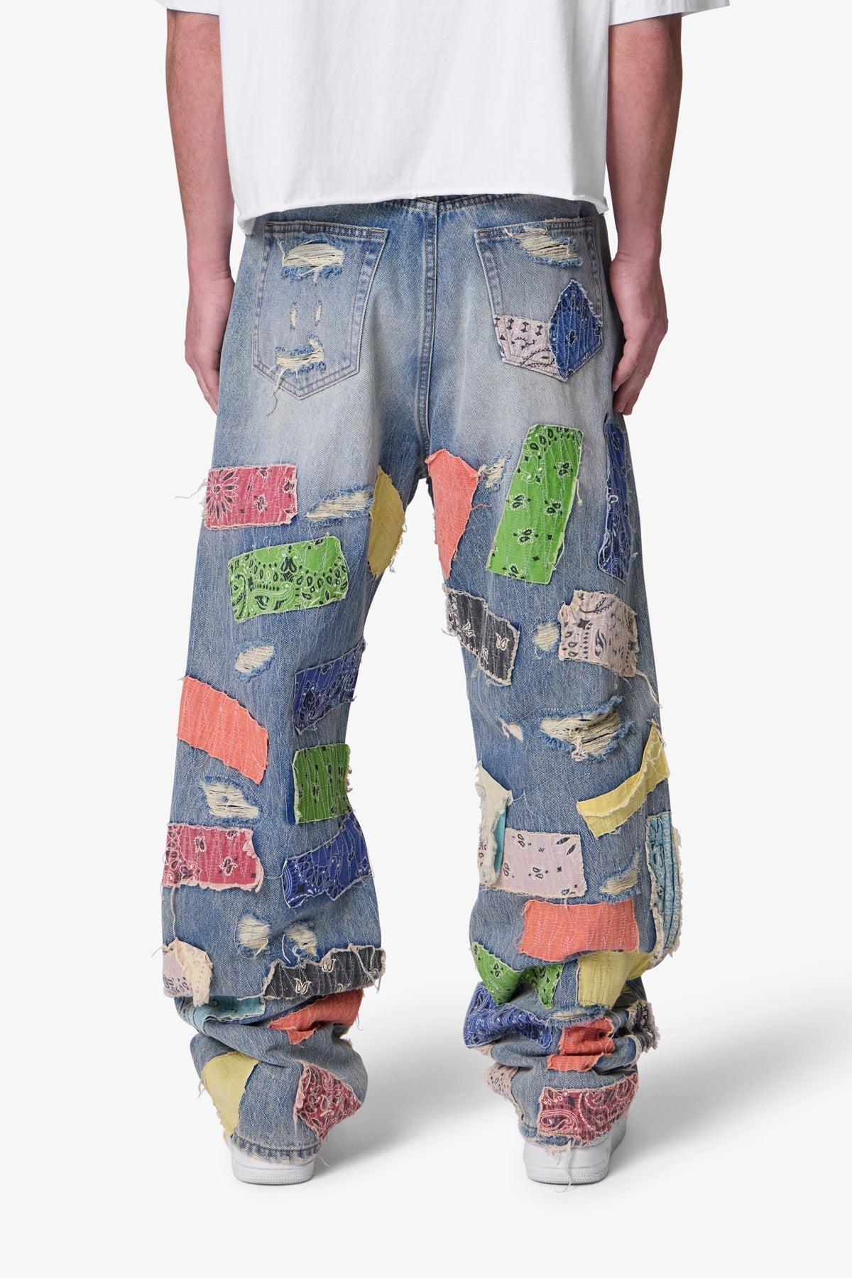 Ultra Baggy Bandana Patch Denim | Blue x Multi