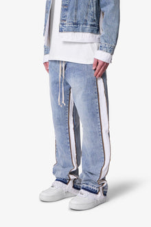Ultra Baggy Border GN8 Denim | Blue x White