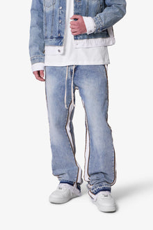 Ultra Baggy Border GN8 Denim | Blue x White