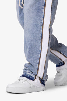 Ultra Baggy Border GN8 Denim | Blue x White