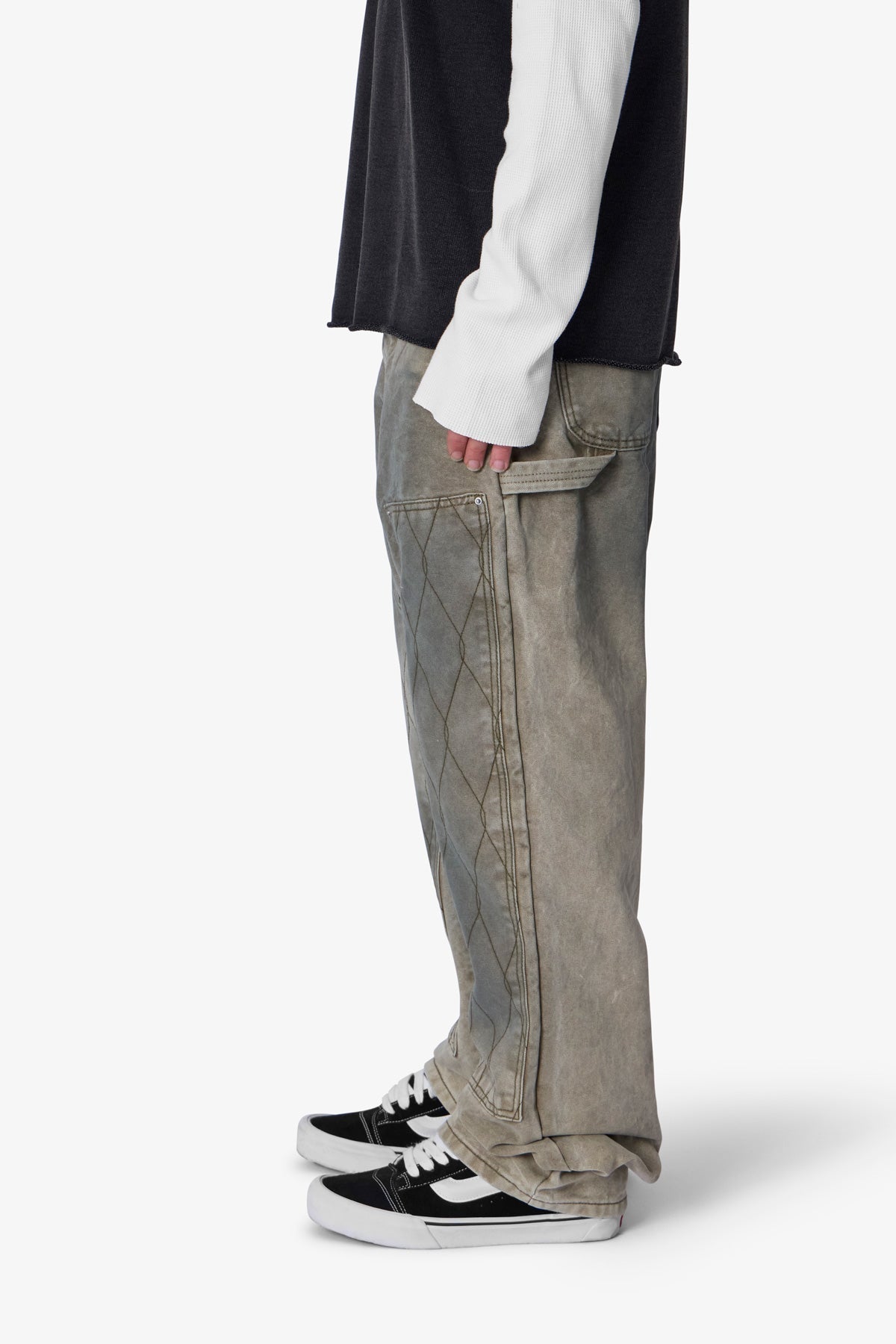 Ultra Baggy Chainlink Double Knee Pants | Khaki