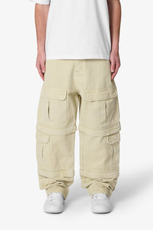 Ultra Baggy Channel Cargo Denim | Tan