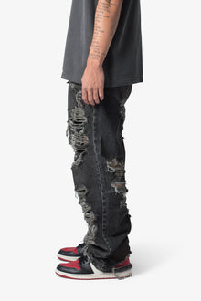 Ultra Baggy Decimated Denim | Black