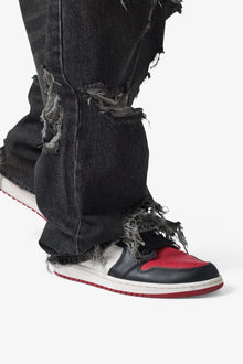 Ultra Baggy Decimated Denim | Black