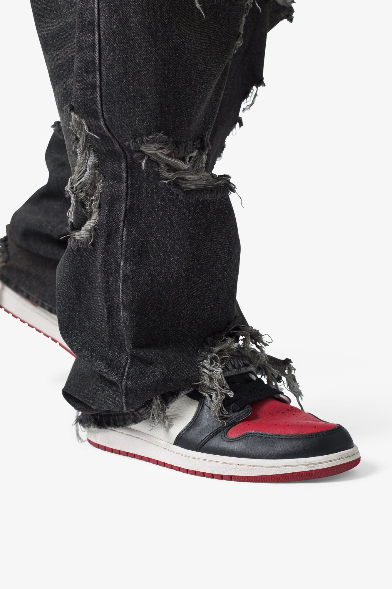 Ultra Baggy Decimated Denim | Black