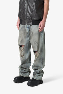 Ultra Baggy Destroyed Denim | Vintage Blue