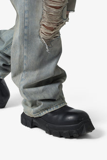 Ultra Baggy Destroyed Denim | Vintage Blue