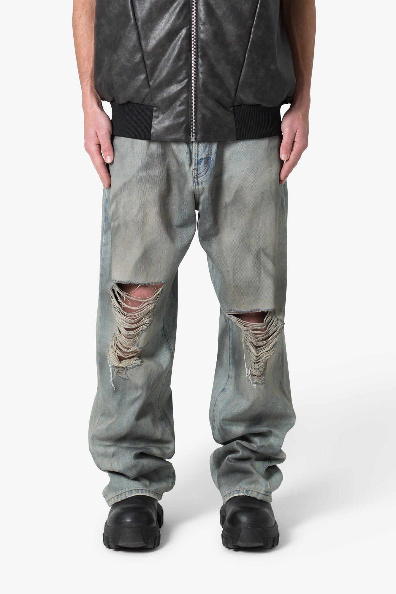 Ultra Baggy Destroyed Denim | Vintage Blue