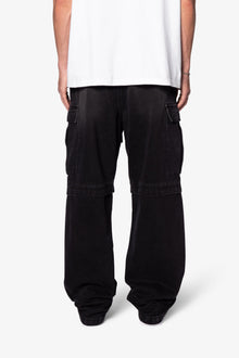 Ultra Baggy Dirty Rain Cargo Denim | Black