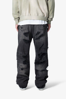 Ultra Baggy Distressed Denim | Vintage Black