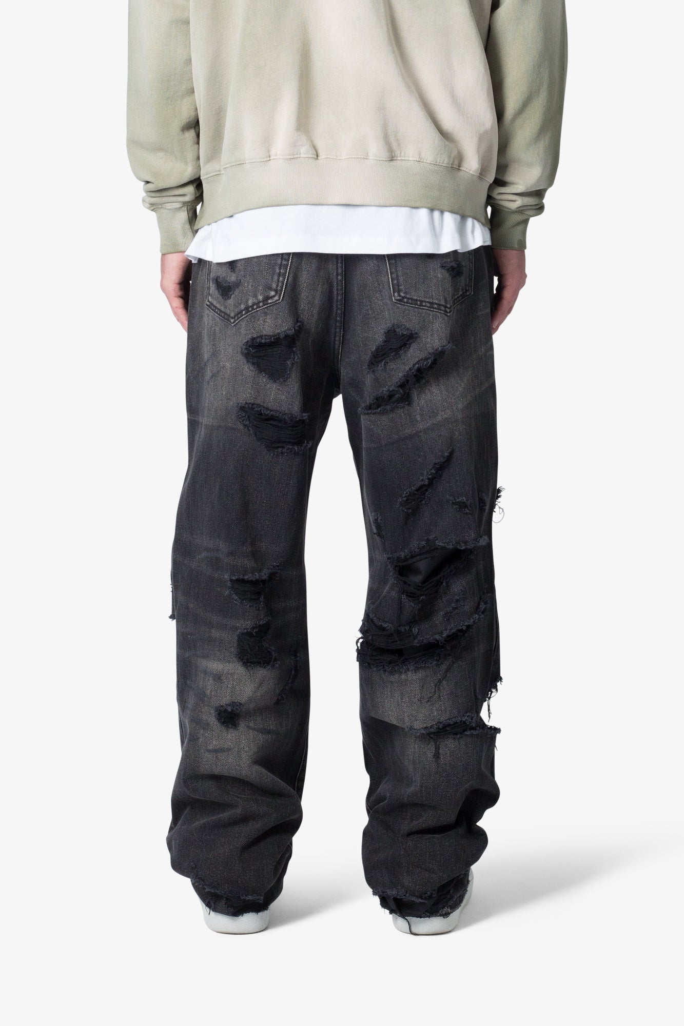 Ultra Baggy Distressed Denim | Vintage Black