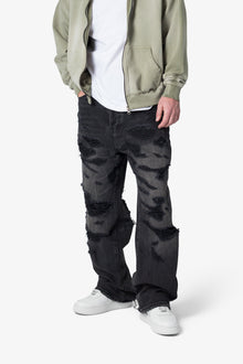 Ultra Baggy Distressed Denim | Vintage Black