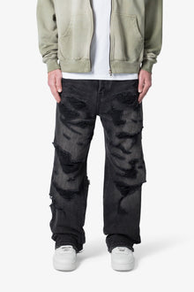Ultra Baggy Distressed Denim | Vintage Black