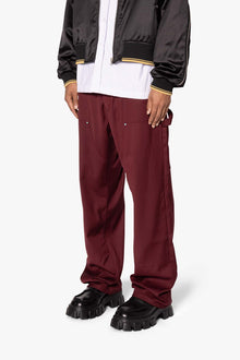 Ultra Baggy Double Knee Rivet Pants | Red