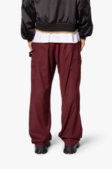 Ultra Baggy Double Knee Rivet Pants | Red